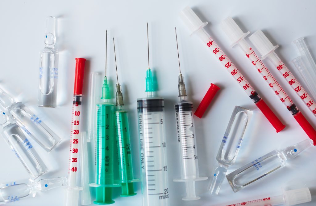 Medical stuff for injection AMP Polymix